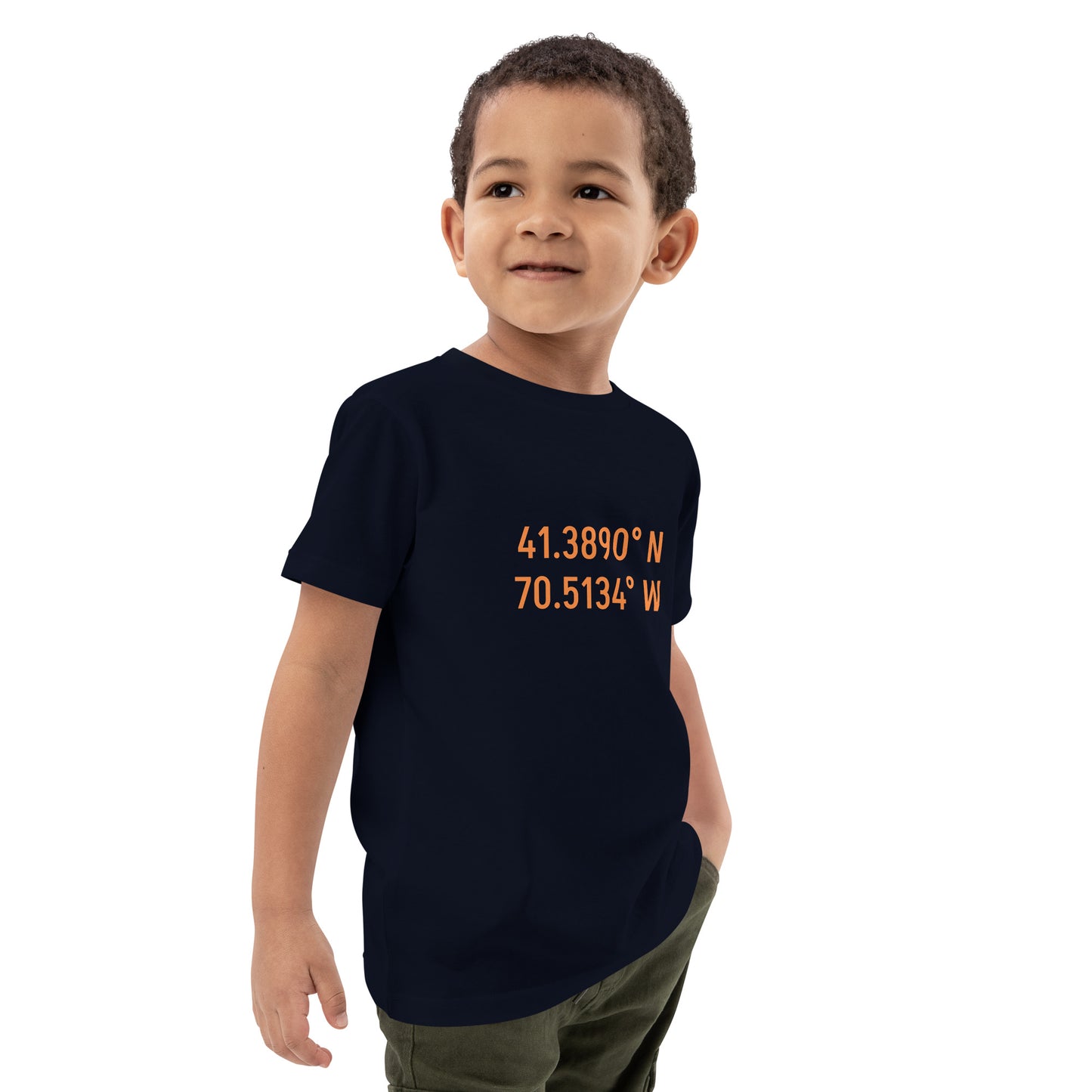 Edgartown Longitude Latitude Organic Kids t-shirt