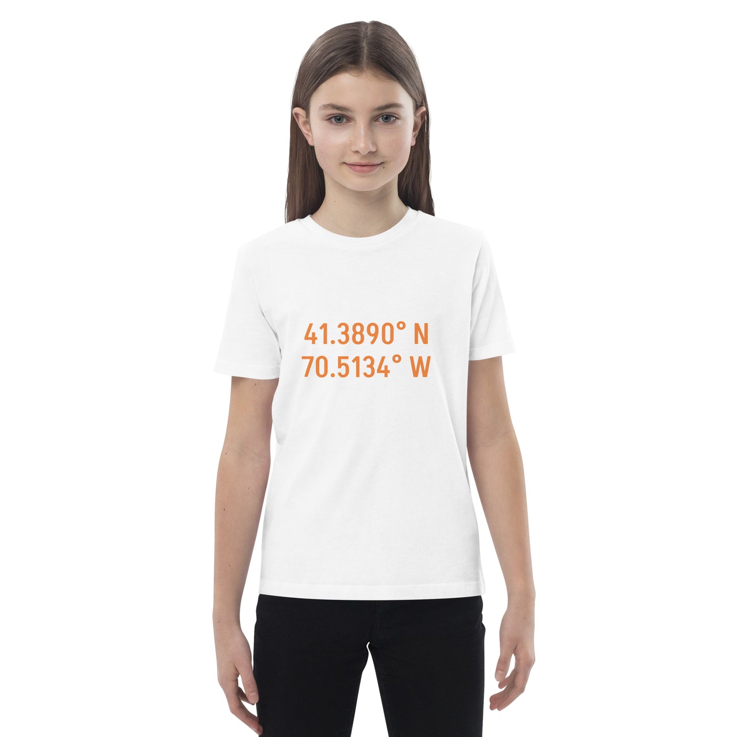 Edgartown Longitude Latitude Organic Kids t-shirt