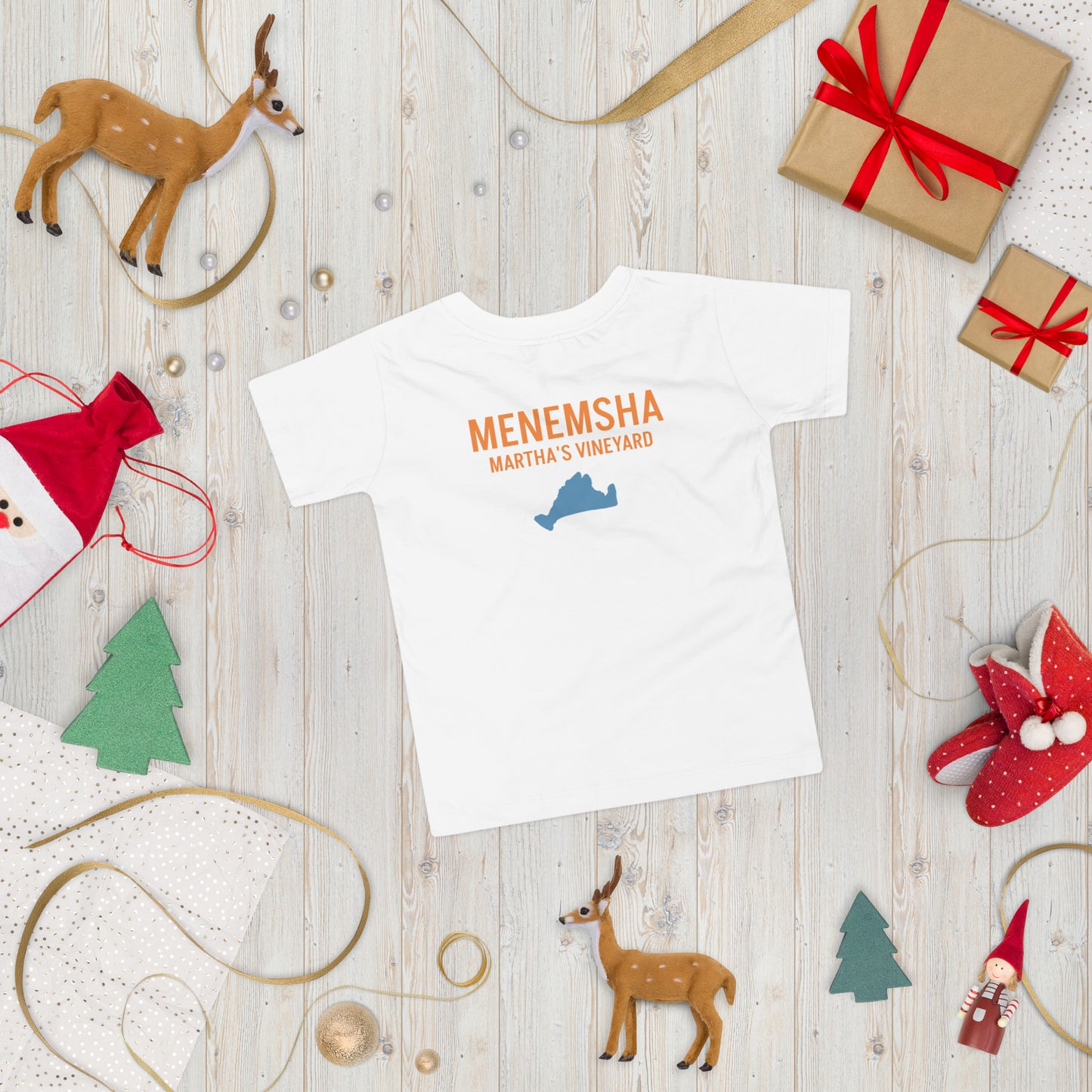 Menemsha Latitude and Longitude Toddler Tee