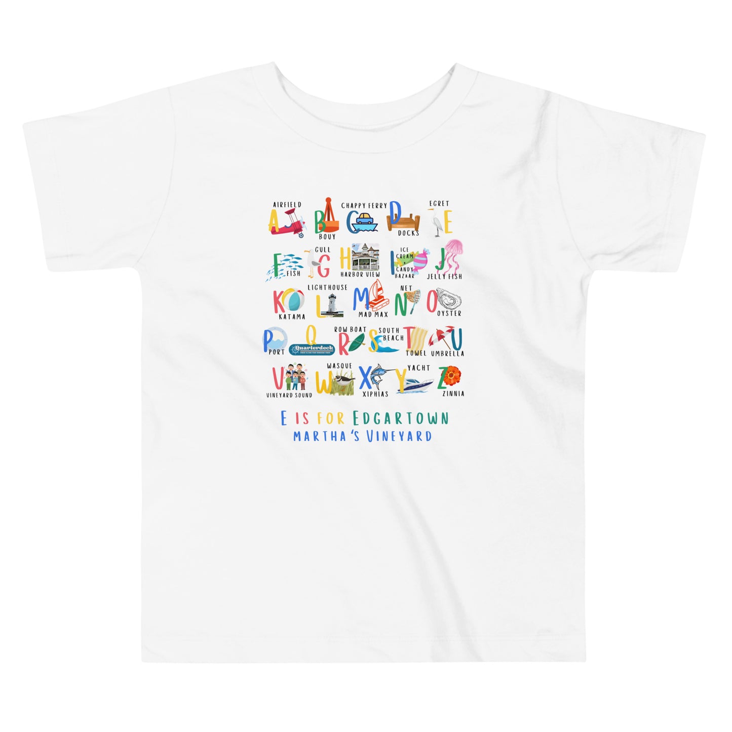 E is for Edgartown ABC Toddler Tee