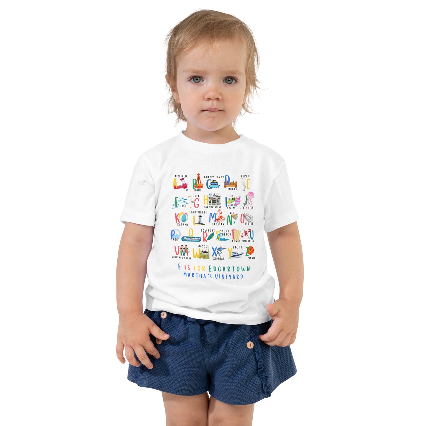 E is for Edgartown ABC Toddler Tee