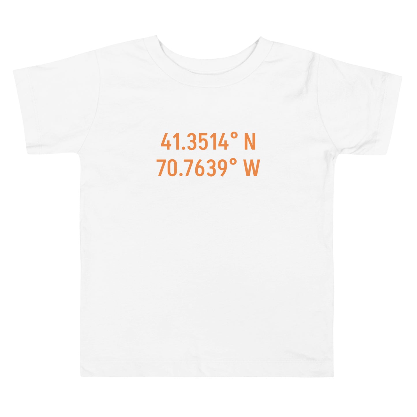 Menemsha Latitude and Longitude Toddler Tee