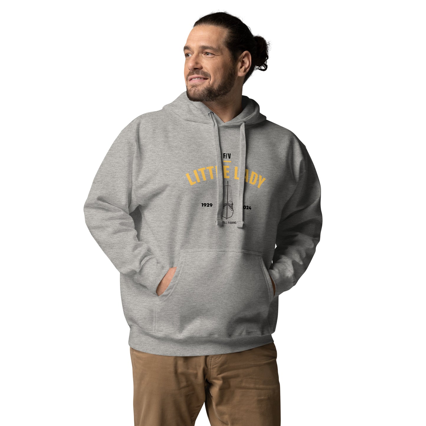 Fishing Boat Little Lady Mens Hoodie