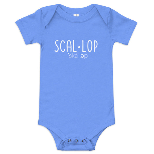 Scallop (White) Baby short sleeve one piece