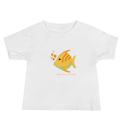 Here Fishy Baby Jersey Short Sleeve Tee