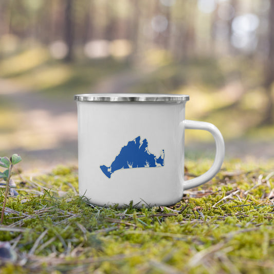 Blue Island Enamel Mug