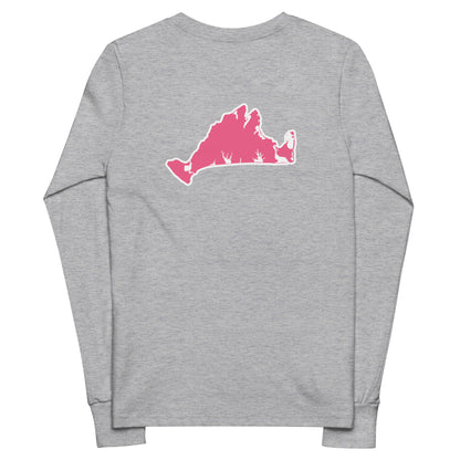 Chappaquiddick (pink) Youth long sleeve tee