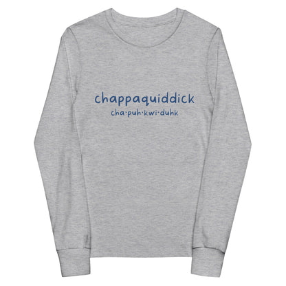 Chappaquiddick (blue) Youth long sleeve tee