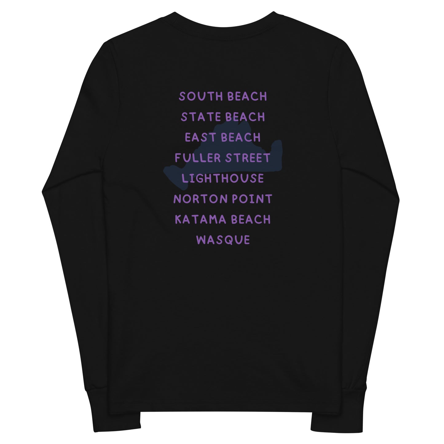 Edgartown Beaches Youth long sleeve tee