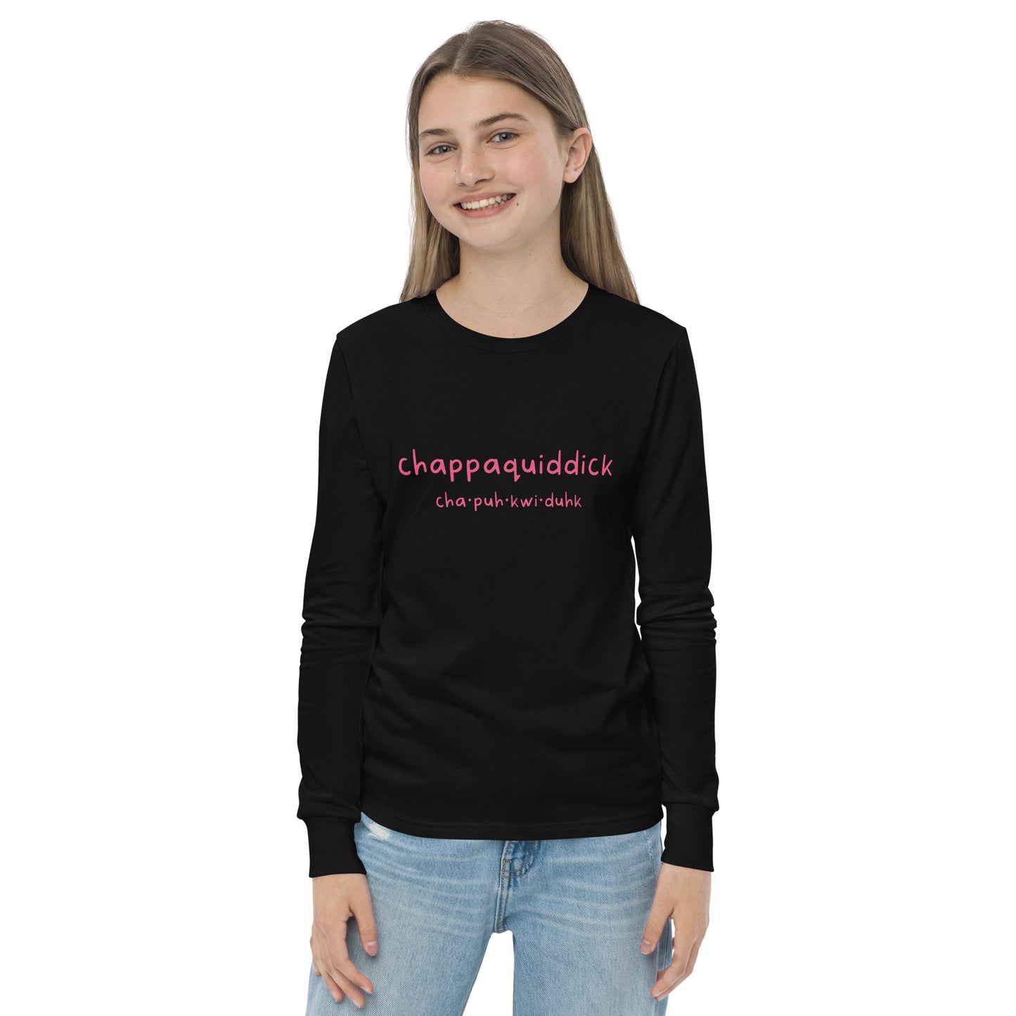 Chappaquiddick (pink) Youth long sleeve tee