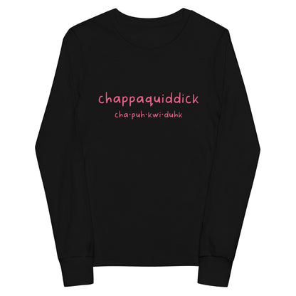 Chappaquiddick (pink) Youth long sleeve tee