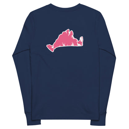 Chappaquiddick (pink) Youth long sleeve tee