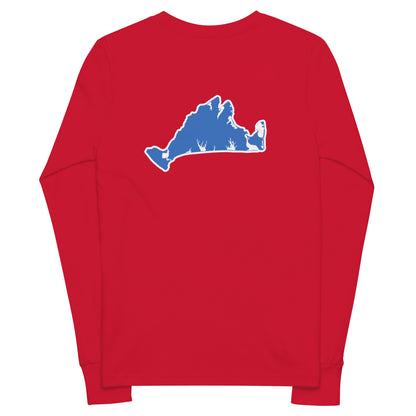 Chappaquiddick (blue) Youth long sleeve tee