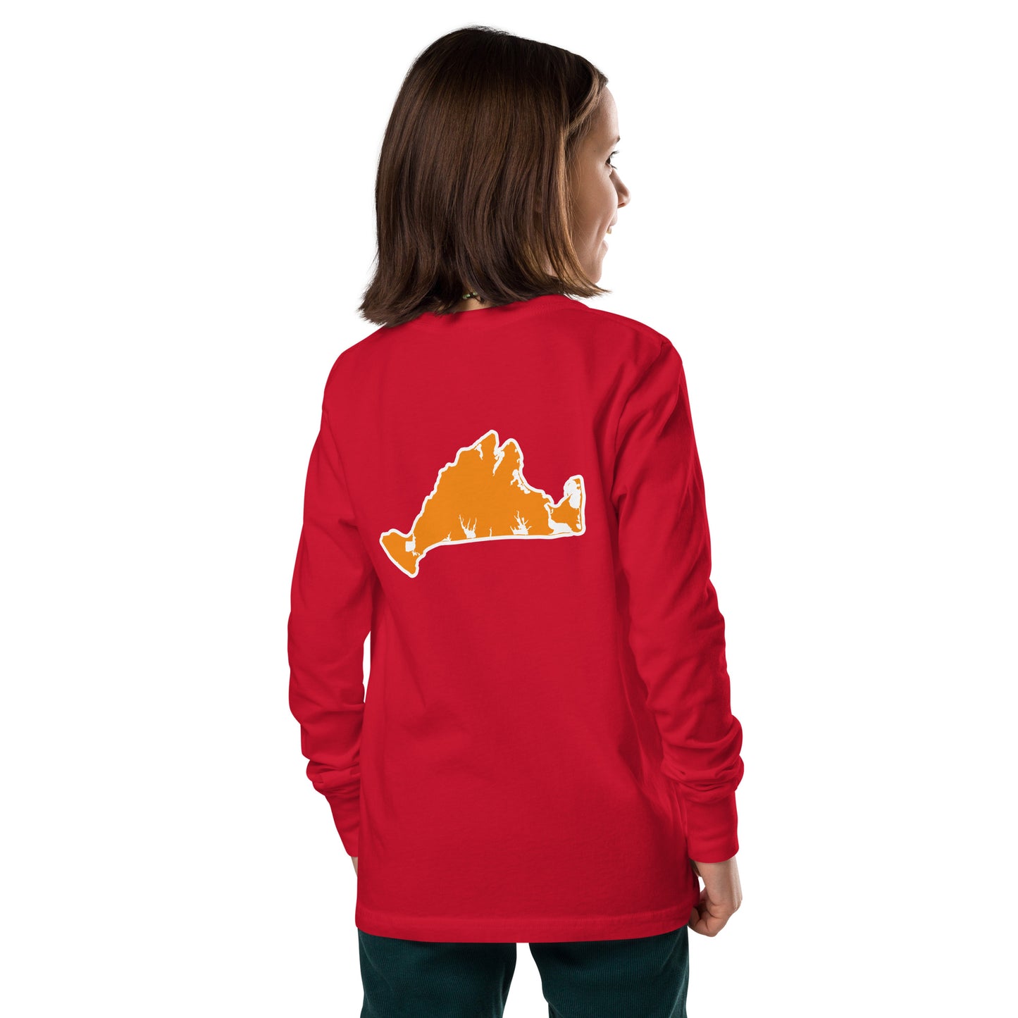 Tashmoo (orange) Youth long sleeve tee