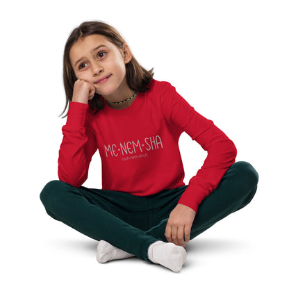 Menemsha Pink Youth long sleeve tee