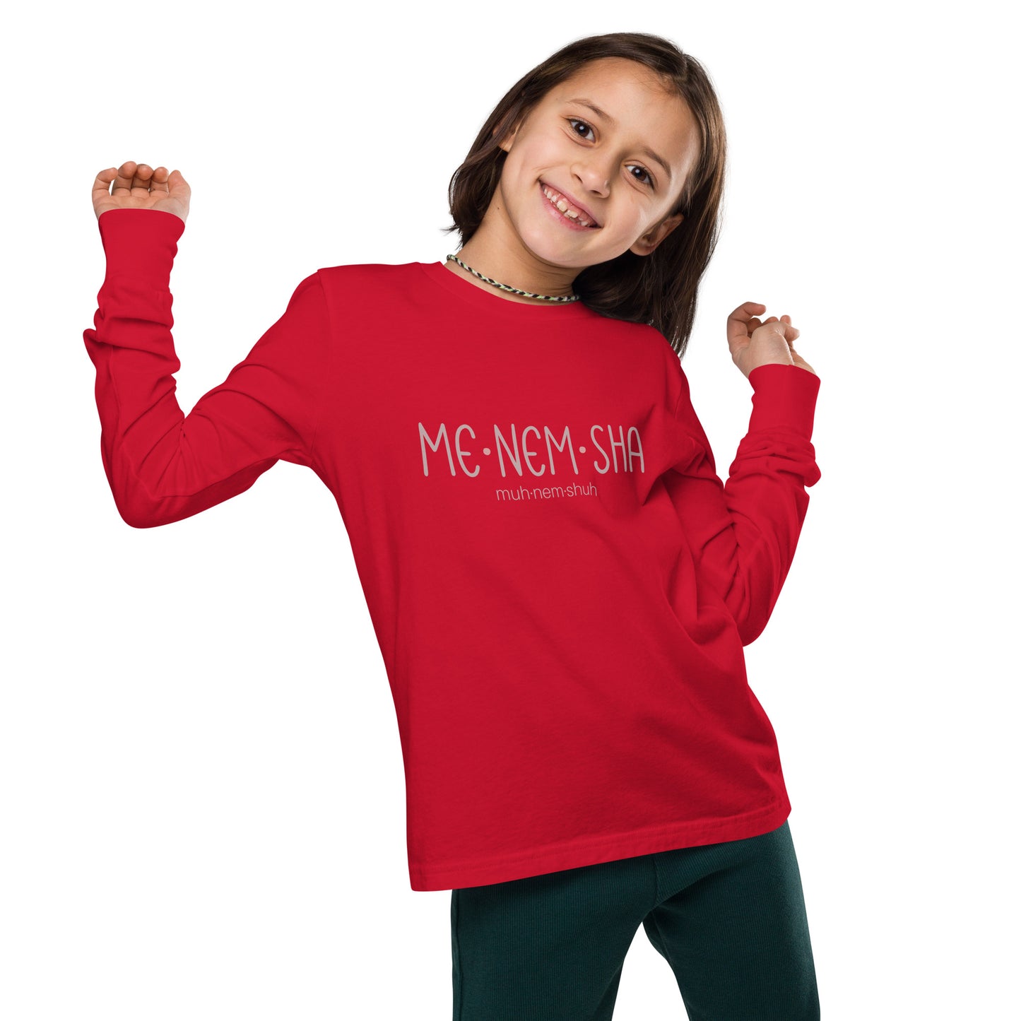 Menemsha Pink Youth long sleeve tee