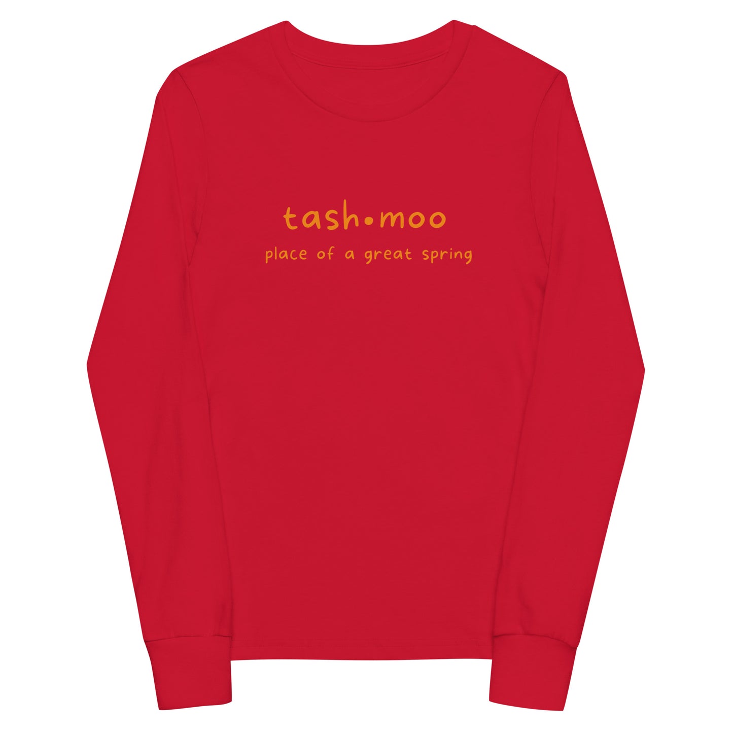 Tashmoo (orange) Youth long sleeve tee