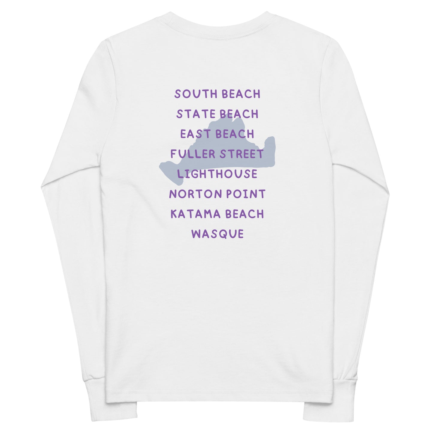 Edgartown Beaches Youth long sleeve tee