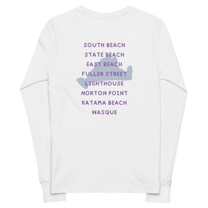 Edgartown Beaches Youth long sleeve tee