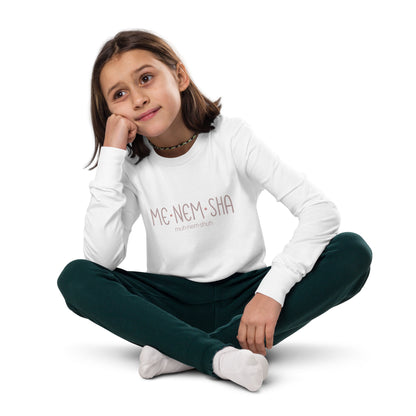 Menemsha Pink Youth long sleeve tee