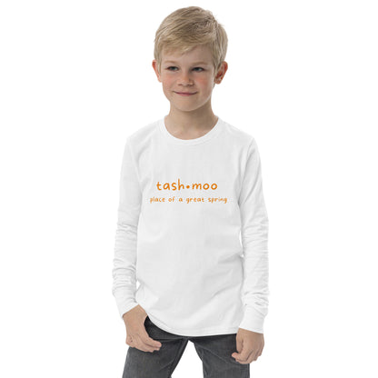 Tashmoo (orange) Youth long sleeve tee